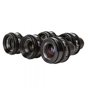 Zeiss High Speed MKII Rehoused Objektiv-Set mit fünf T1.3-Brennweiten und 95 mm Frontdurchmesser.