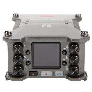 Zoom F6 MultiTrack Field Rekorder mit sechs XLR-Eingängen und 32-Bit-Float-Aufnahmefunktion.