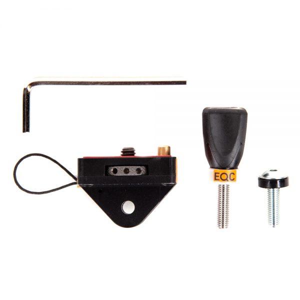 iSHOXS 2 Profork Stativadapter mit 1/4-Zoll-Gewinde sichert GoPro-Kameras per VideoPin gegen Verdrehen.