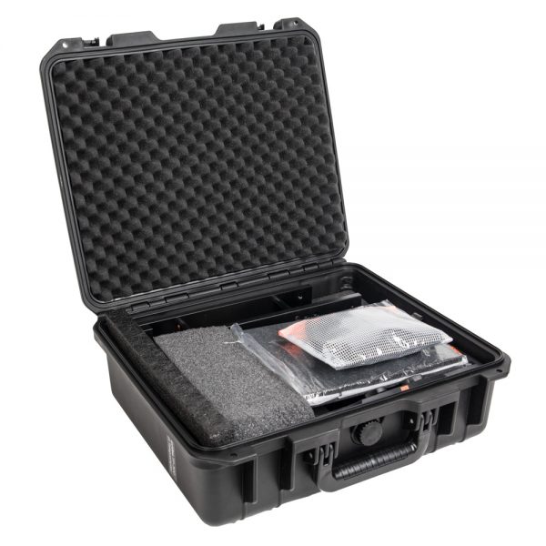 Datavideo TP-300 Tablet Teleprompter für Tablets bis 11,6 Zoll, mit klappbarer Haube und Halterung.