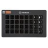Jede Taste zeigt ein individuelles Symbol für den zugewiesenen Befehl an. Elgato Stream Deck XL Streaming-Controller mit einzeln programmierbaren LCD-Tasten in Draufsicht.