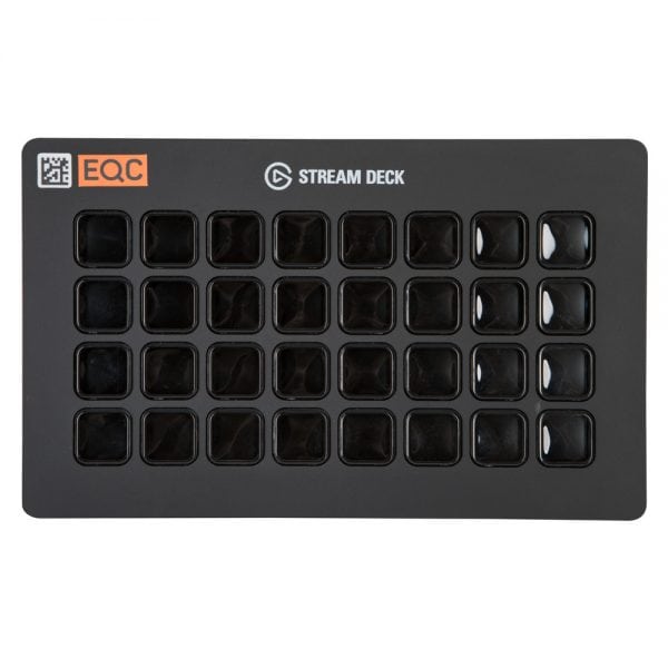 Elgato Stream Deck XL Streaming-Controller mit einzeln programmierbaren LCD-Tasten in Draufsicht.
