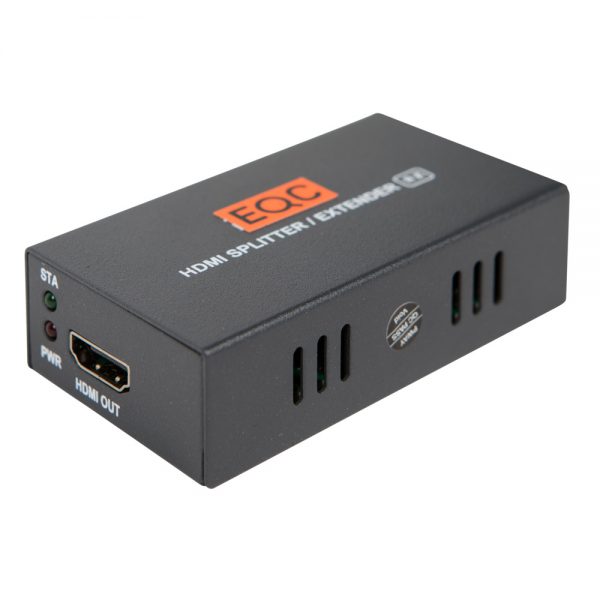 Der HDMI-Verteiler CAT Extender teilt ein HDMI-Signal über CAT6-Kabel auf bis zu 50 m Reichweite.