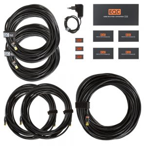 Der HDMI-Verteiler CAT Extender teilt ein HDMI-Signal über CAT6-Kabel auf bis zu 50 m Reichweite.