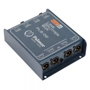 Palmer PLS-02 passiver Zweikanal-Line-Splitter mit Erdungsanhebungsschalter für symmetrische und unsymmetrische Signale.