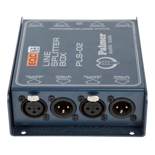 Palmer PLS-02 passiver Zweikanal-Line-Splitter mit Erdungsanhebungsschalter für symmetrische und unsymmetrische Signale.