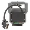 Steuert Pan und Tilt einer Blackmagic Micro Studio Kamera 4K per SDI-Rücksignal, inklusive Zoom-, Fokus- und Blendensteuerung geeigneter Objektive. Pan/Tilt Remote Head für Blackmagic Micro Studio Kamera 4K mit 340° Schwenk- und ±15° Neigebereich.