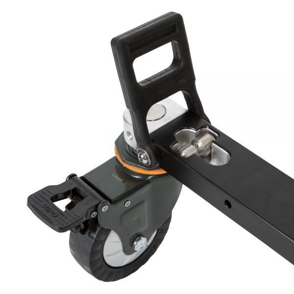 Portable Rollspinne (Stativ-Dolly) aus Aluminium mit einer Tragfähigkeit von bis zu 500 kg für Schwerlaststative.