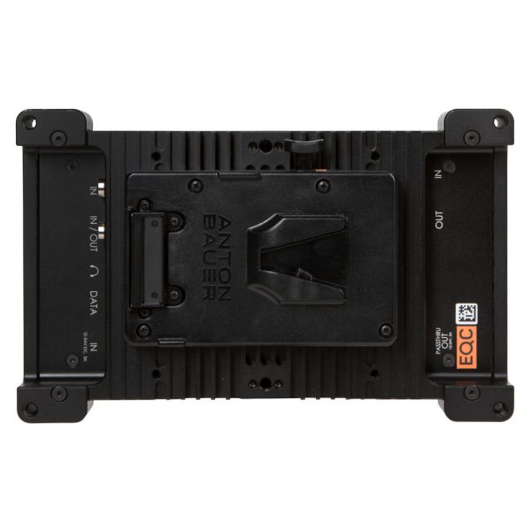 SmallHD 703 Ultra Bright Full-HD Monitor 7 Zoll mit Anton-Bauer-V-Mount-Akkuplatte auf der Rückseite.