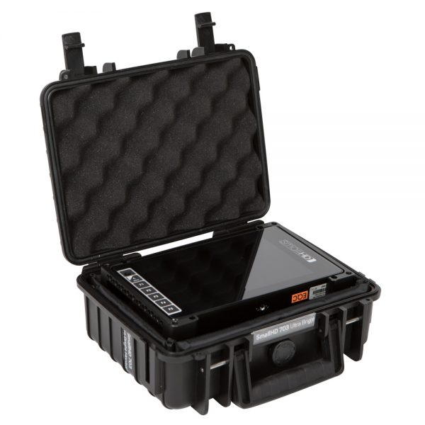 SmallHD 703 Ultra Bright Full-HD Monitor 7 Zoll mit gepolstertem Hartschalenkoffer für den Transport.