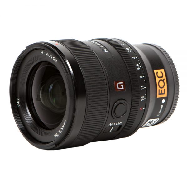Sony FE 24mm f/1.4 GM, Weitwinkel-Festbrennweite mit Blende f/1.4 und 67-mm-Filtergewinde.