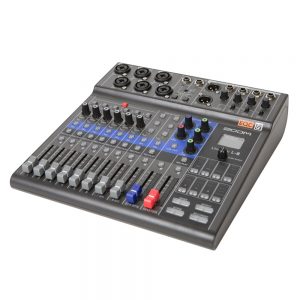 Zoom LiveTrak L-8 portabler Digitalmixer und Rekorder mit sechs XLR-Eingängen und zehn Fadern.