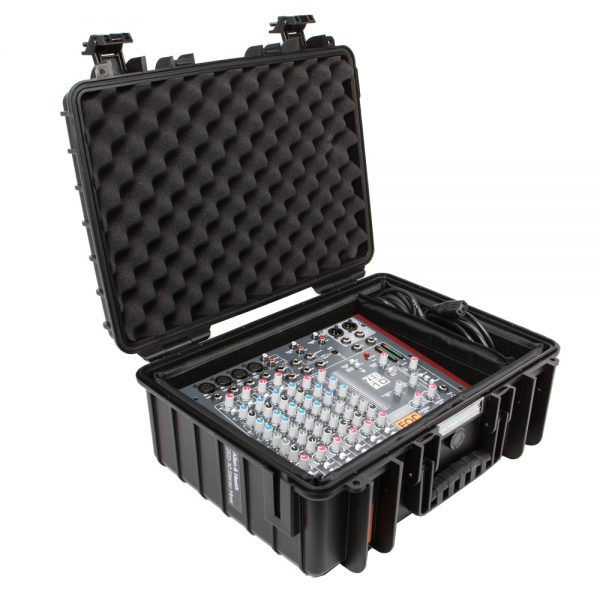 Allen & Heath ZED-10 Stereo-Mischpult mit vier Mic-/Line-Eingängen und zwei Hi-Z Class-A FET-Eingängen.