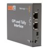 Blackmagic Design GPI & Tally Interface mit Ethernet-Durchschleifung für weitere netzwerkfähige Geräte.