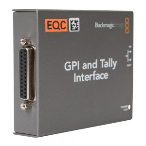 Blackmagic Design GPI & Tally Interface zeigt den On-Air-Status von Videosignalen über 8 Tally-Ausgänge an.