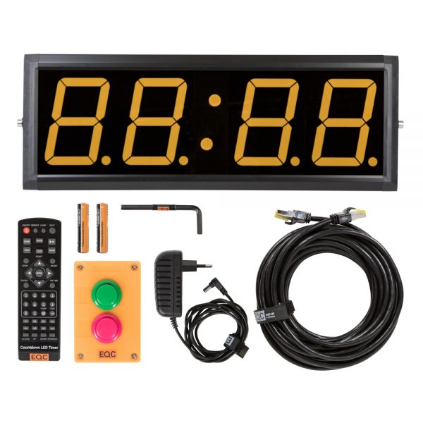 Countdown LED Präsentations-Timer mit vierstelliger, dimmbarer gelber LED-Anzeige für Livestreams.