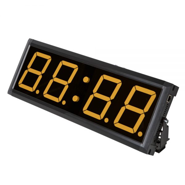 Countdown LED Präsentations-Timer mit vierstelliger, dimmbarer gelber LED-Anzeige für Livestreams.