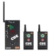 DSAN PerfectCue Mini ist ein Cue-Licht-System mit Basisstation und zwei Zwei-Tasten-Sendern, Reichweite bis 100 m.