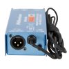 DI-Box zum Anschluss mobiler Geräte wie Handys oder Laptops an symmetrische Audiogeräte, mit Ground-Lift- und Pad-Schalter (-15 dB). Millenium dimode passive Stereo-DI-Box mit 3,5-mm-Klinkeneingang und Pad-Schalter für -15 dB.