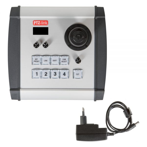 PTZ-link Universal PTZ Steuerung mit Joystick und nummerierten Tasten zur Steuerung von bis zu acht Kameras.