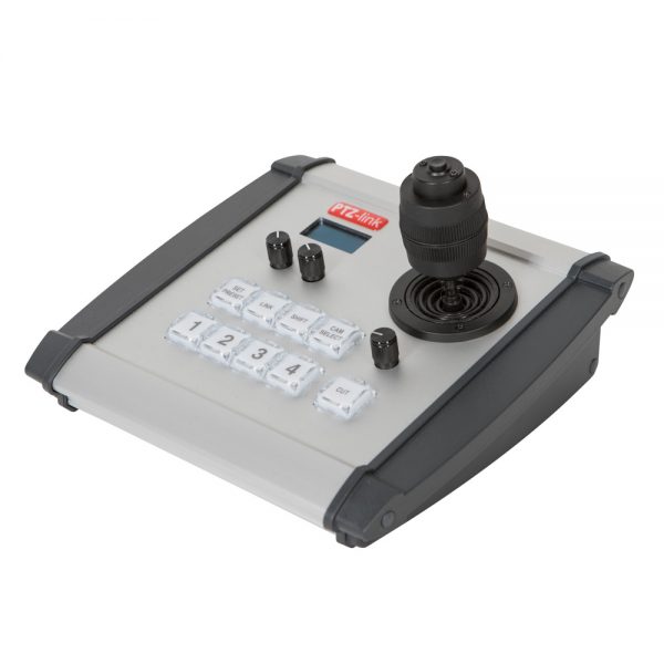 PTZ-link Universal PTZ Steuerung mit Joystick und nummerierten Tasten zur Steuerung von bis zu acht Kameras.