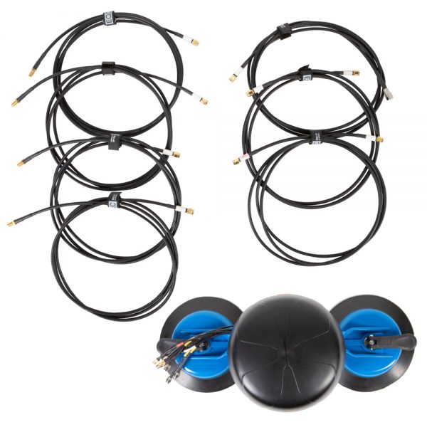 Panorama Antennen Set LTE/WLAN/GPS Fahrzeugantenne mit 4x4-MIMO-Technik und aktiver GPS/GNSS-Antenne.
