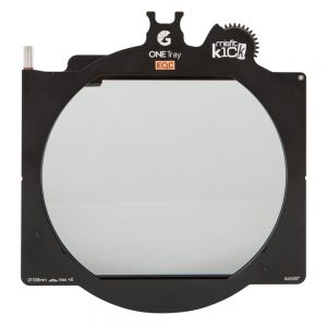 Rotapol Rotating Polarizer in 4x5,65-Filterlade mit Schneider Circular True-Pol Filterglas.