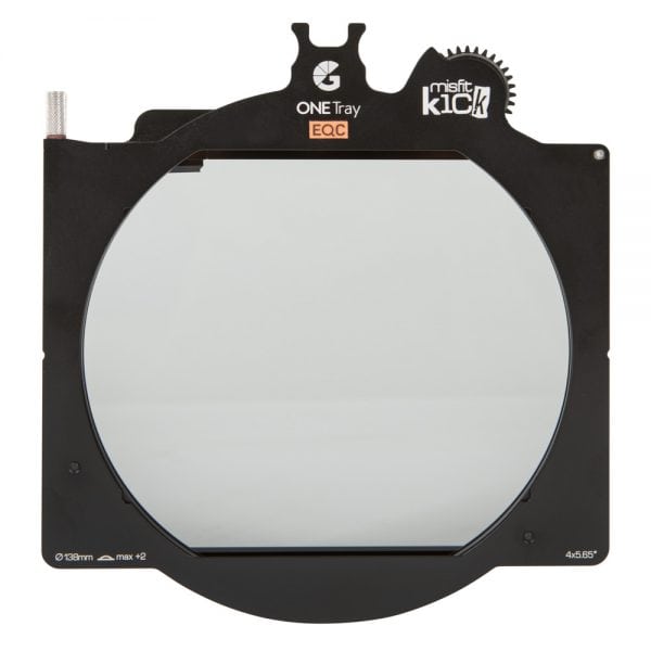 Rotapol Rotating Polarizer in 4x5,65-Filterlade mit Schneider Circular True-Pol Filterglas.