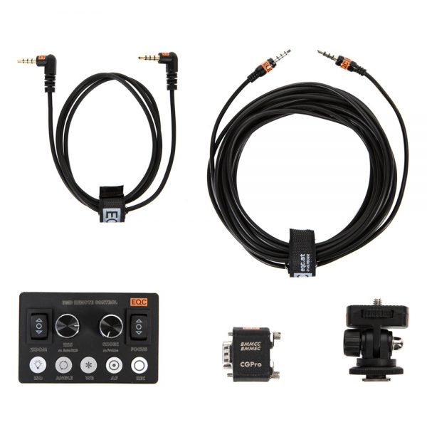 CGPro Remote Kontrollbox für Blackmagic Micro Cameras mit fünf Tasten für ISO, WB, Autofokus und REC.