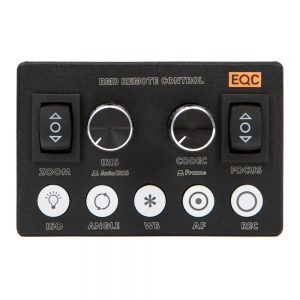 CGPro Remote Kontrollbox für Blackmagic Micro Cameras mit fünf Tasten für ISO, WB, Autofokus und REC.