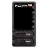 PicoGear PicoMic 2-Kanal-Audiofunkstrecke mit Empfänger und zwei angedockten Sender-Mikrofonen.