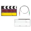 Timecode-Klappe mit softwarebasiertem Generator und -Leser, kompatibel mit anderen Clockit-Geräten. Ambient Clockit Master Klappe ACD101 Timecode-Klappe mit Quarzoszillator-Genauigkeit unter 1 Frame pro Tag.