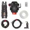 COB-LED-Leuchte vergleichbar mit einer 2K-Wolfram- oder 800-W-HMI-Leuchte, mit variabler Farbtemperatur und 9 integrierten Lichteffekten. Aputure Light Storm LS 600X Pro Bi-Color-LED-Scheinwerfer mit Farbtemperatur 2700 bis 6500 K und DMX-Steuerung.