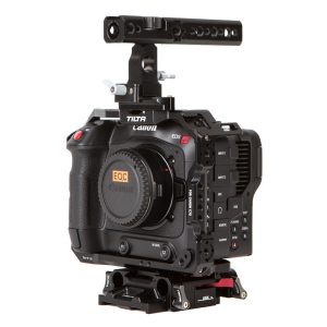 Canon EOS C70 Cine-Kamera mit Super-35-Dual-Gain-Sensor und eingebauten ND-Filtern bis 10 Stops.