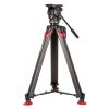 SpeedLevel-Fluidkopf mit Kohlefaser-Stativ für Dokumentar-, News- und Unternehmensproduktionen bis 12 kg Rig-Gewicht. Das Sachtler aktiv8T mit Flowtech 75mm MS Stativ trägt Kamerarigs bis zu einer Nutzlast von 12 Kilogramm.