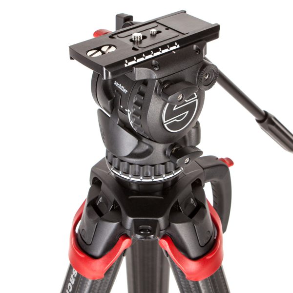 Das Sachtler aktiv8T mit Flowtech 75mm MS Stativ verfügt über eine SpeedSwap Clamp-Style Base.