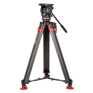 Das Sachtler aktiv8T mit Flowtech 75mm MS Stativ trägt Kamerarigs bis zu einer Nutzlast von 12 Kilogramm.