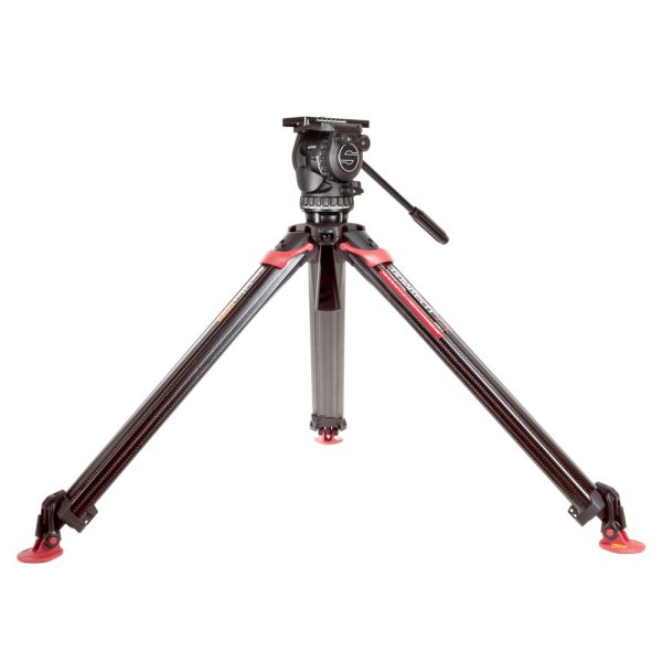 Das Sachtler aktiv8T mit Flowtech 75mm MS Stativ nutzt Kohlefaser-Stativbeine mit hoher Torsionssteifigkeit.