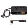 Versorgt Laptops, Kamera-Ladegeräte und kleine LED-Leuchten über eine D-Tap-Batterie mit AC- und USB-Strom am Set. Tether Tools ONsite Power Hub wandelt D-Tap-Akkustrom in bis zu 200 Watt an zwei AC-Steckdosen und vier USB-Ports um.