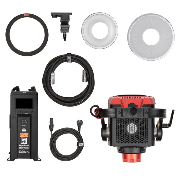 Aputure Light Storm LS 1200d Pro Tageslicht-LED-Scheinwerfer mit 5600 K Farbtemperatur und Bowens-Mount.