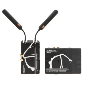 DwarfConnection DC-LINK CLR2 MKII ist ein SDI/HDMI-Funkstrecken-Set mit Dagger-Antennen und bis zu 300 m Reichweite.