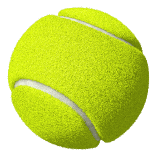 Gelber Tennisball als Spitzenschutz für Lichtstative, deckt die scharfe Stativspitze sicher ab.
