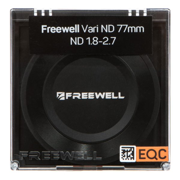 Der Freewell Vari-ND-Filter mit 77mm Gewinde deckt den Dichtebereich ND1.8 bis ND2.7 stufenlos ab.
