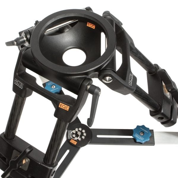 Schulz Baby-Stativ HD-C 150 aus Aluminium und Carbon mit 150-mm-Schale für schwere Kameraausrüstung.