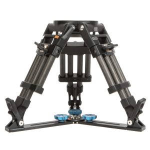 Schulz Baby-Stativ HD-C 150 aus Aluminium und Carbon mit 150-mm-Schale für schwere Kameraausrüstung.
