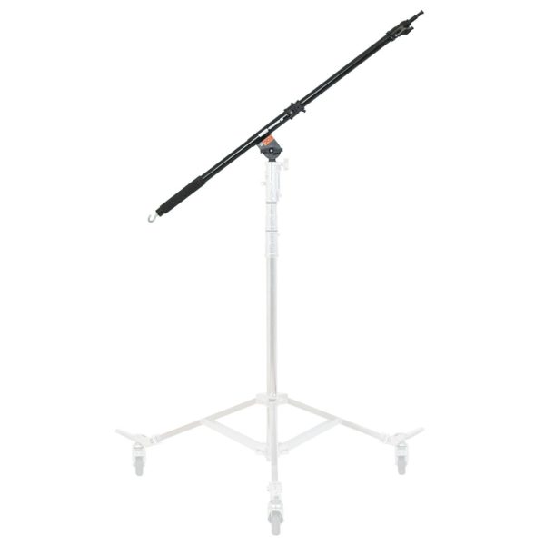 Avenger D600CB Mini Boom Arm mit 16-mm-Zapfen und Gegengewichtshaken am kurzen Ende.