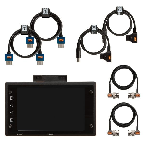 TVLogic F-7H MKII On-Camera-Monitor mit 7-Zoll-IPS-Display, 3600 cd/m² Helligkeit und belegbaren Touch-Tasten.