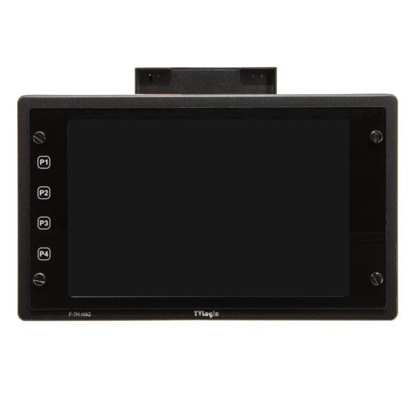 TVLogic F-7H MKII On-Camera-Monitor mit 7-Zoll-IPS-Display, 3600 cd/m² Helligkeit und belegbaren Touch-Tasten.