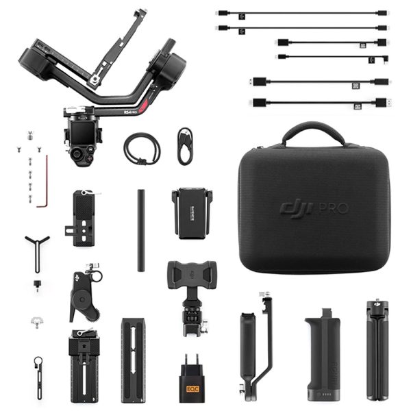 DJI Ronin RS4 Pro Combo Gimbal mit 4,5 kg Tragfähigkeit und nur 1,24 kg Eigengewicht.