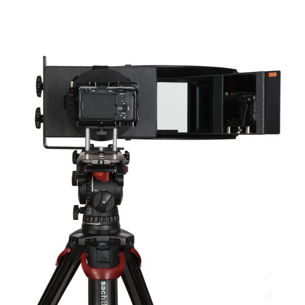 EyeDirect Mark II Spiegelsystem ermöglicht direkten Augenkontakt mit der Kamera beim Interview.